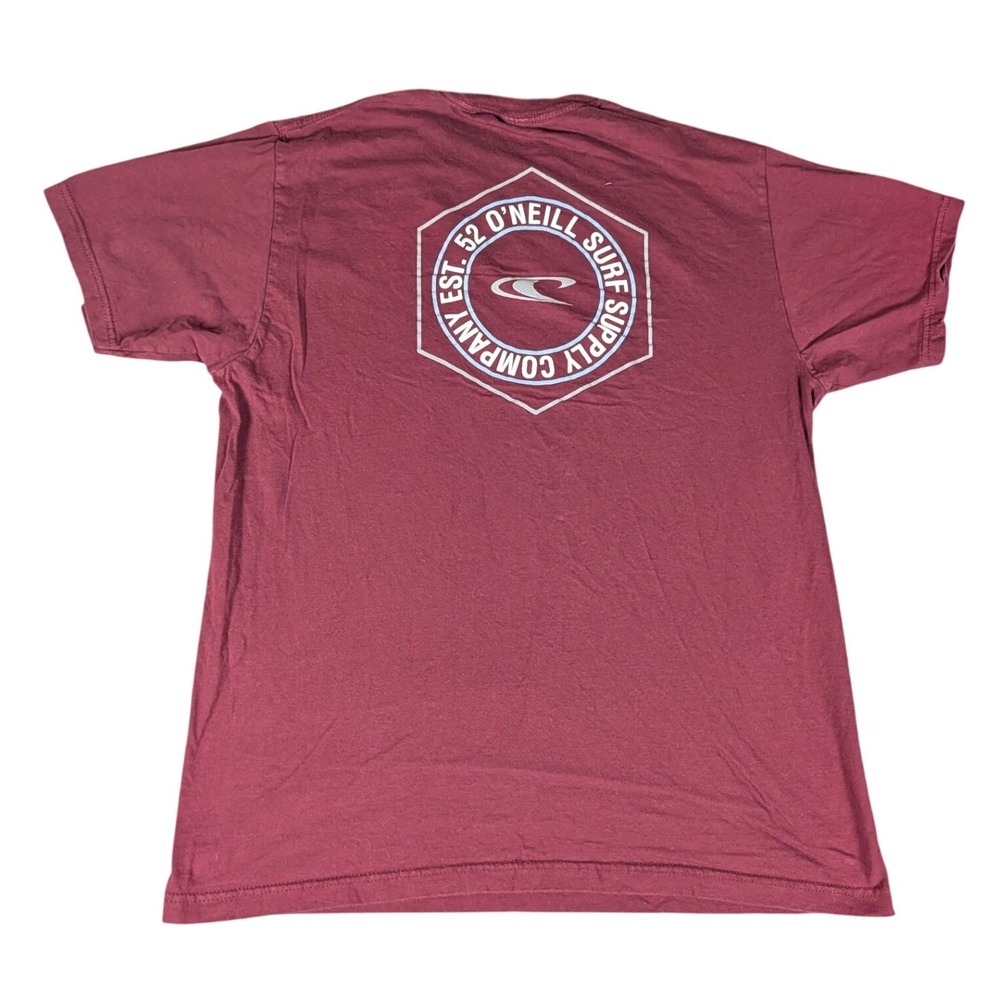 O'Neill Surf Supply Co Graphic Tee Mens Large Maroon Modern Fit Excellent